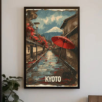 Traditional Kyoto Street Scene: Cultural Heritage Poster PosterGoat