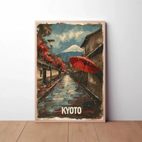 Traditional Kyoto Street Scene: Cultural Heritage Poster PosterGoat
