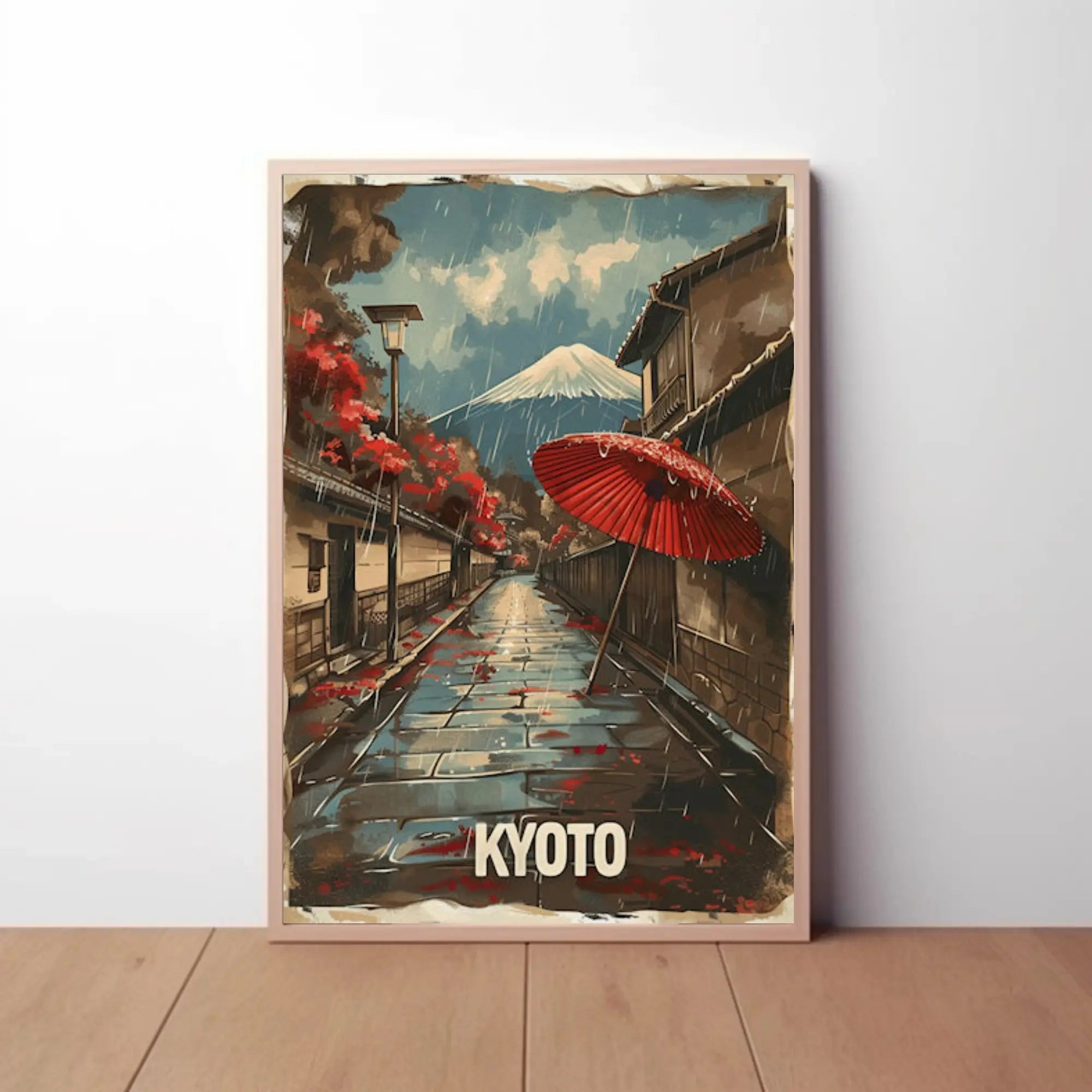 Traditional Kyoto Street Scene: Cultural Heritage Poster PosterGoat