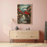 Traditional Kyoto Street Scene: Cultural Heritage Poster PosterGoat