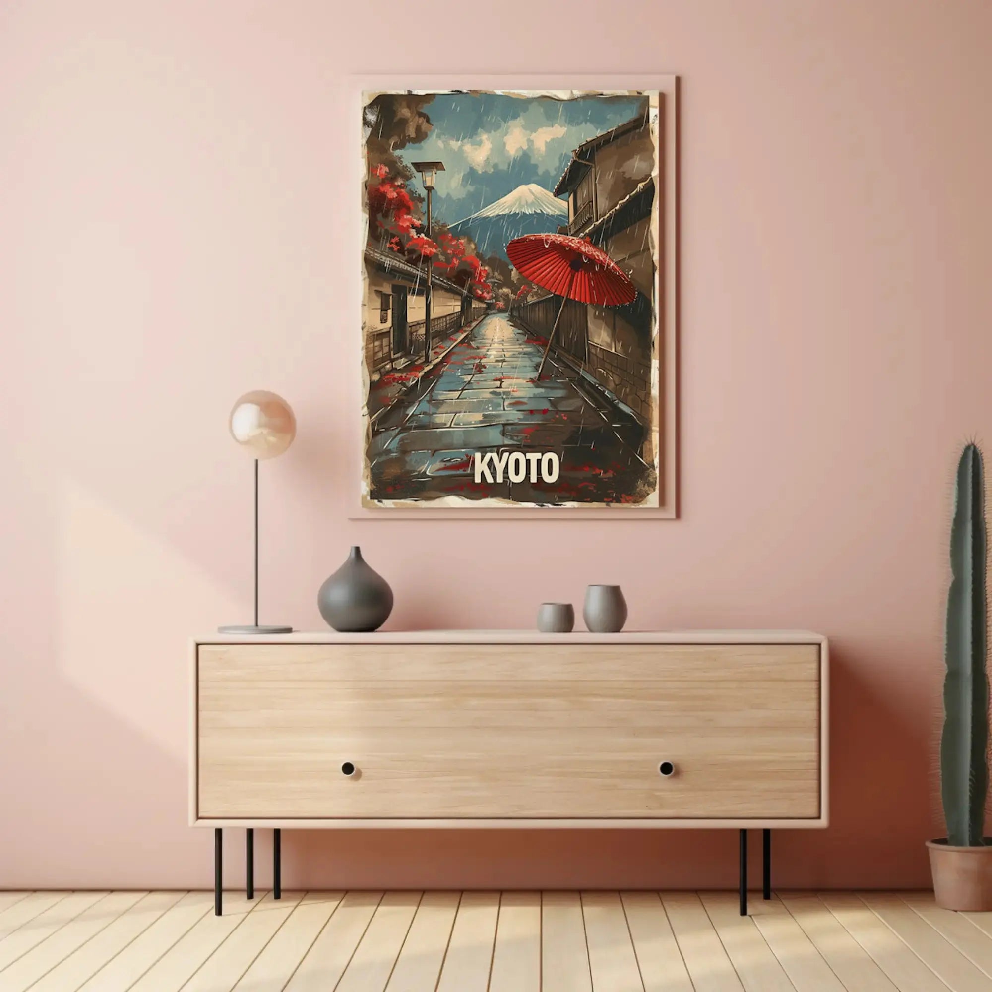 Traditional Kyoto Street Scene: Cultural Heritage Poster PosterGoat