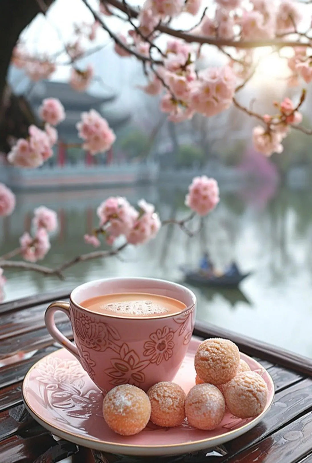 Tranquil Tea Ceremony Scene Cultural or Heritage Poster PosterGoat