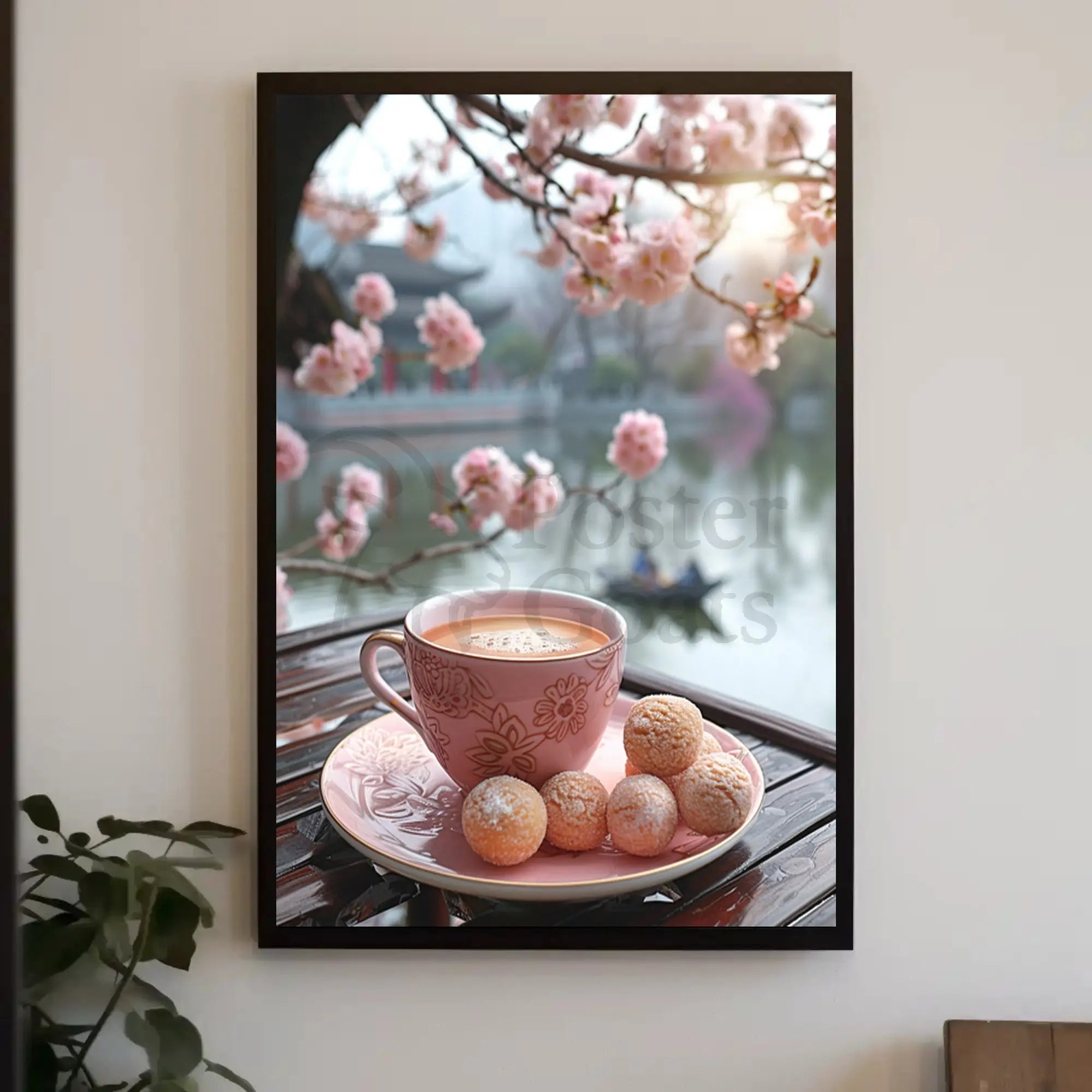Tranquil Tea Ceremony Scene Cultural or Heritage Poster PosterGoat