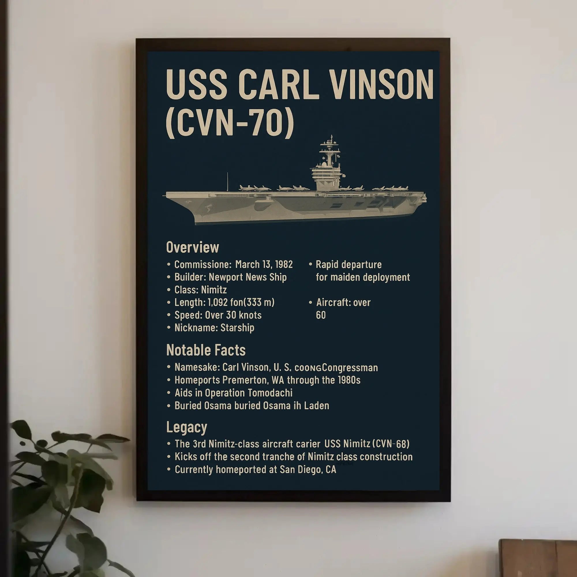 Travel Poster Featuring Ship and Historical Information PosterGoat