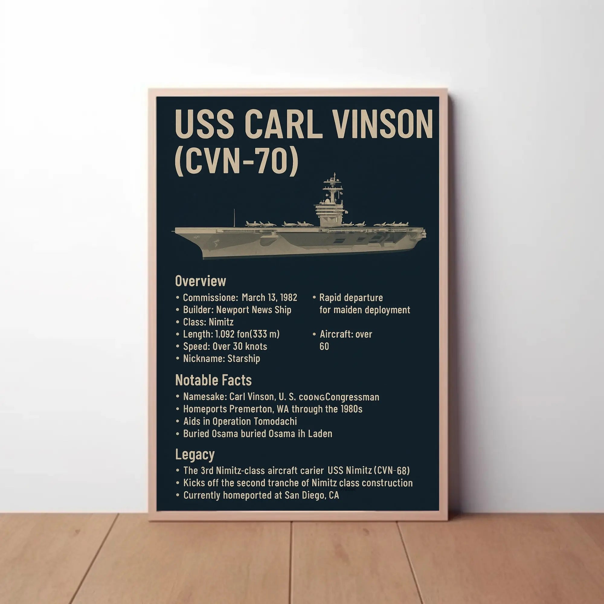 Travel Poster Featuring Ship and Historical Information PosterGoat