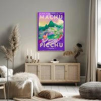 Travel to Machu Picchu Vintage Adventure Travel Poster PosterGoat