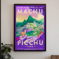 Travel to Machu Picchu Vintage Adventure Travel Poster PosterGoat