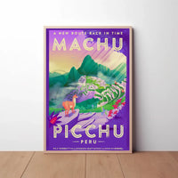 Travel to Machu Picchu Vintage Adventure Travel Poster PosterGoat