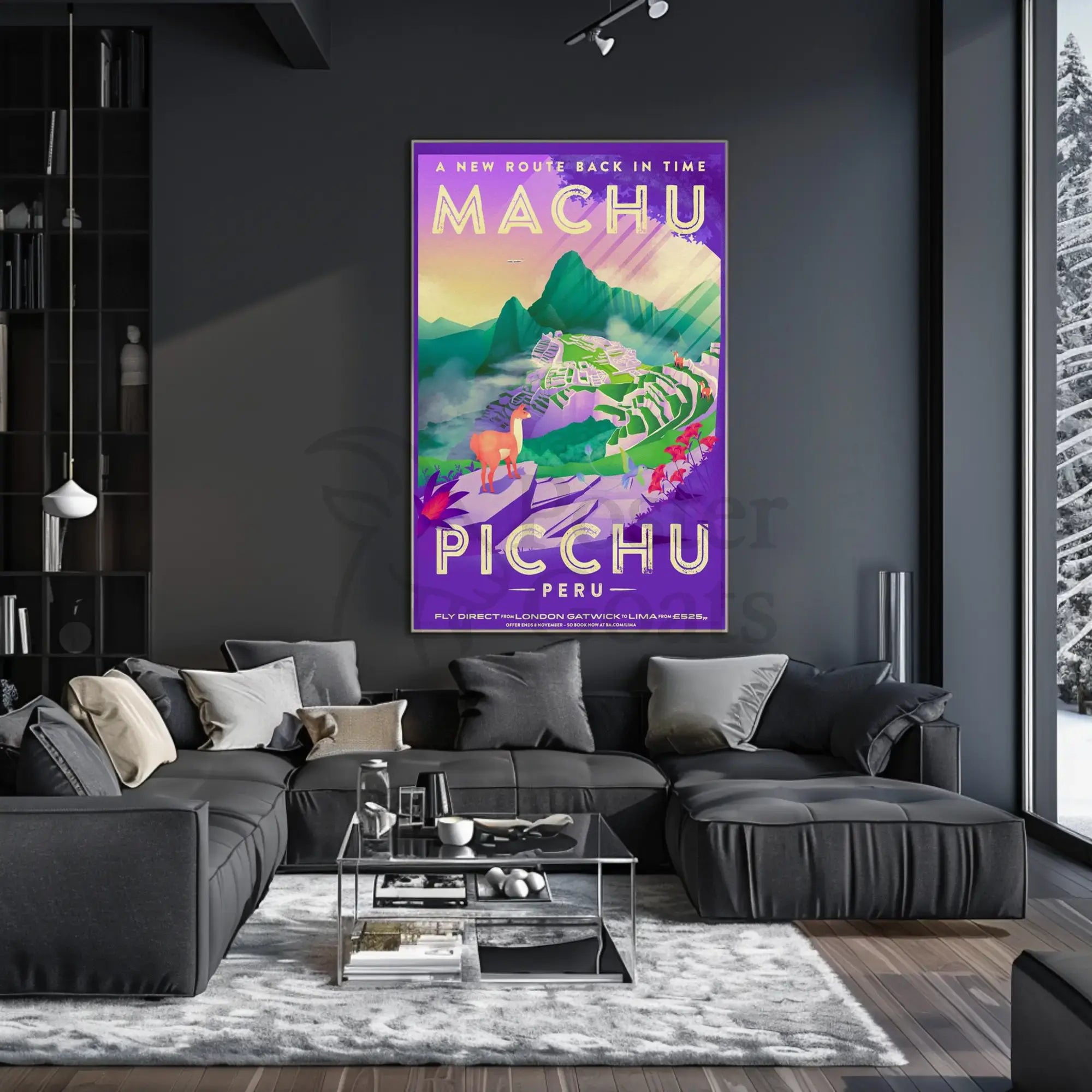 Travel to Machu Picchu Vintage Adventure Travel Poster PosterGoat