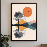Tree of Balance: Minimalist Abstract Artistic Poster PosterGoat