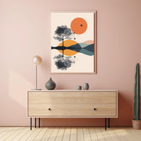 Tree of Balance: Minimalist Abstract Artistic Poster PosterGoat
