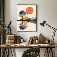 Tree of Balance: Minimalist Abstract Artistic Poster PosterGoat