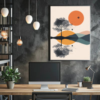 Tree of Balance: Minimalist Abstract Artistic Poster PosterGoat