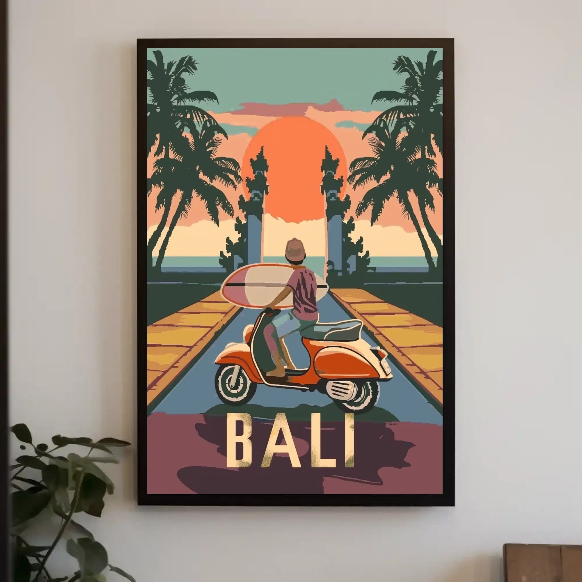 Tropical Adventure in Bali Vintage Travel Poster PosterGoat