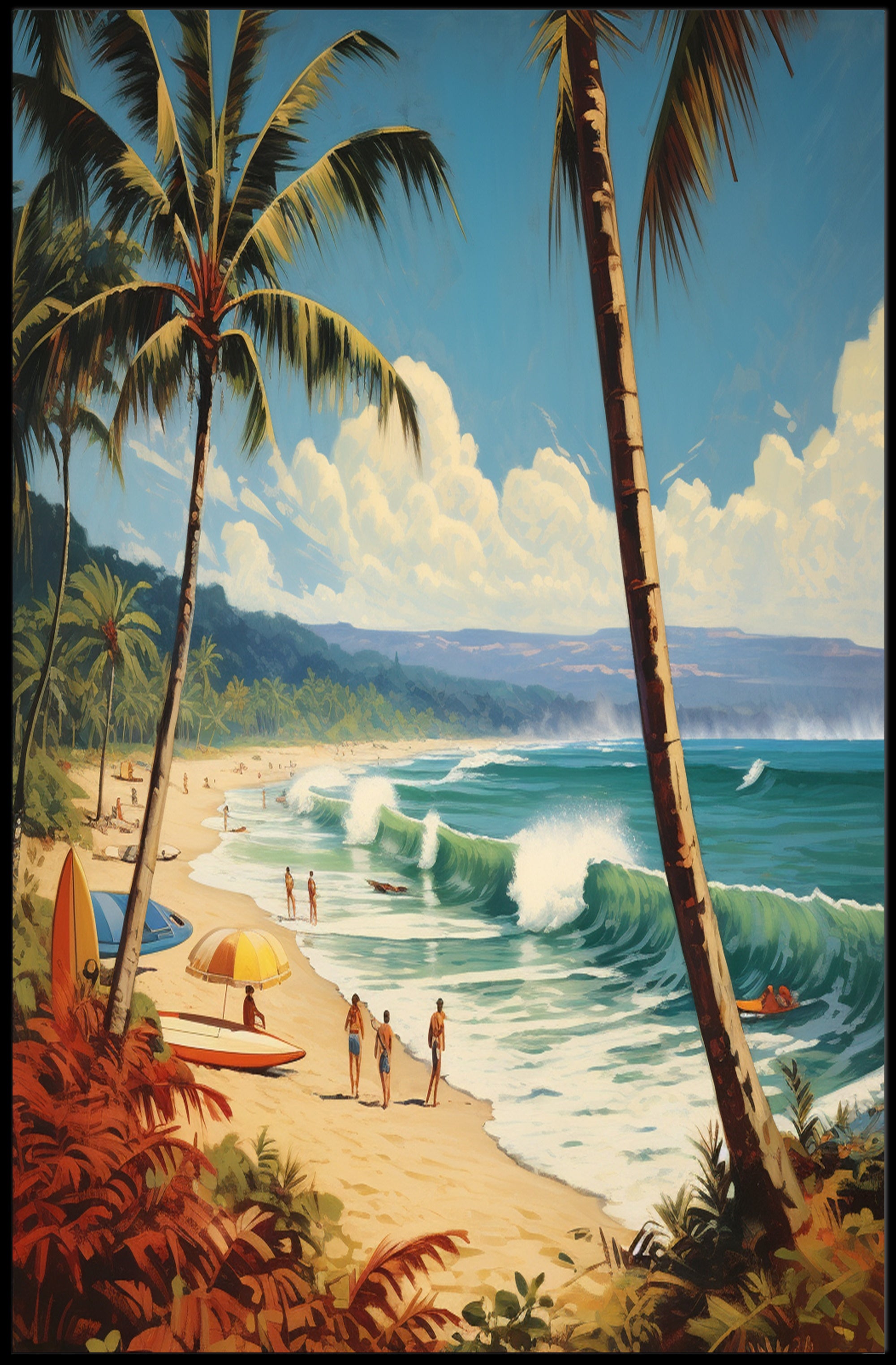 Tropical Beach Getaway Travel Poster PosterGoat