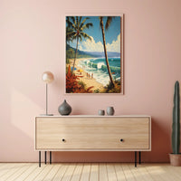 Tropical Beach Getaway Travel Poster PosterGoat