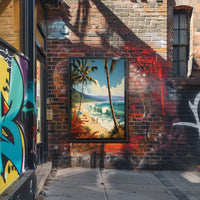 Tropical Beach Getaway Travel Poster PosterGoat