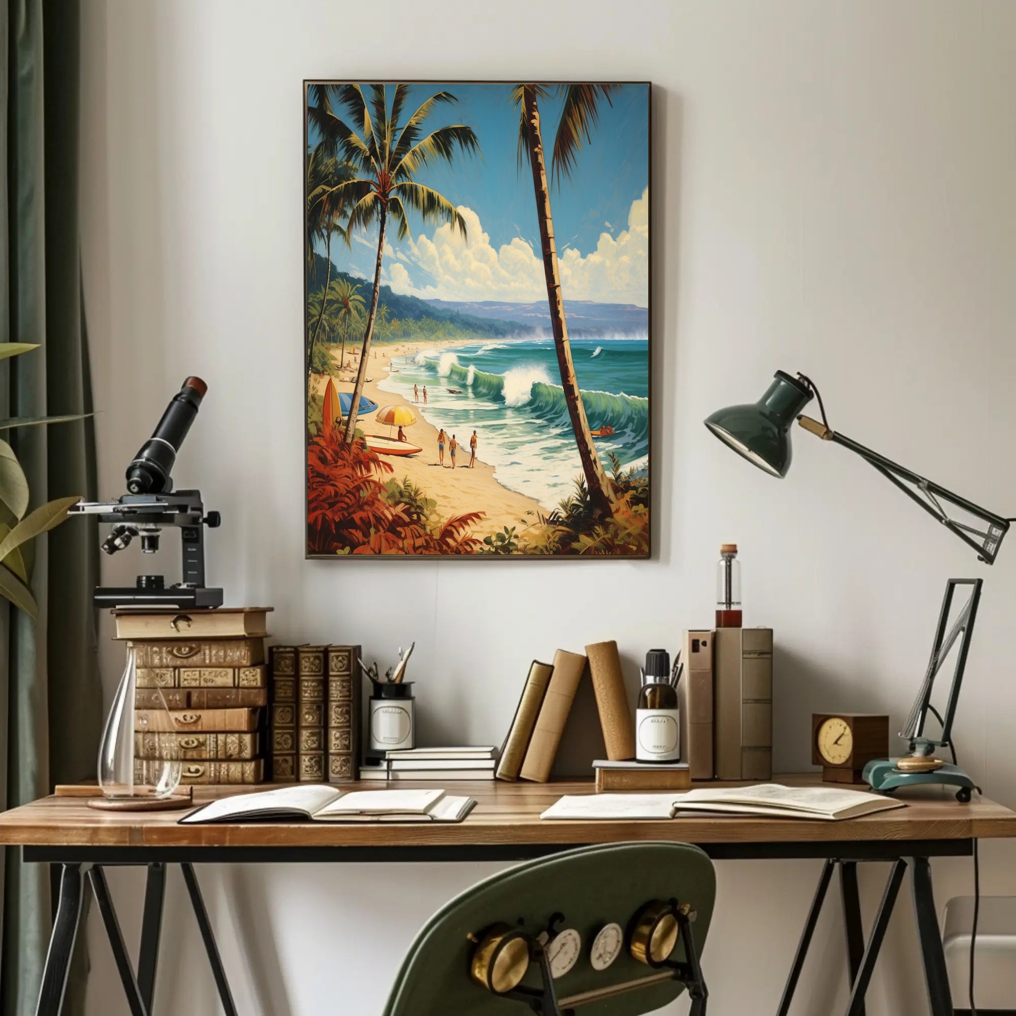 Tropical Beach Getaway Travel Poster PosterGoat