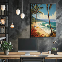 Tropical Beach Getaway Travel Poster PosterGoat