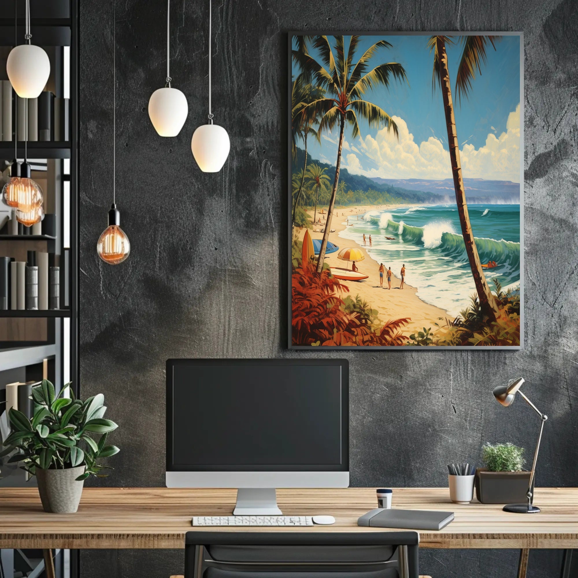 Tropical Beach Getaway Travel Poster PosterGoat