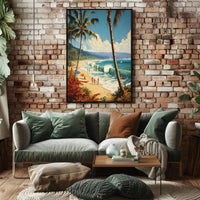 Tropical Beach Getaway Travel Poster PosterGoat