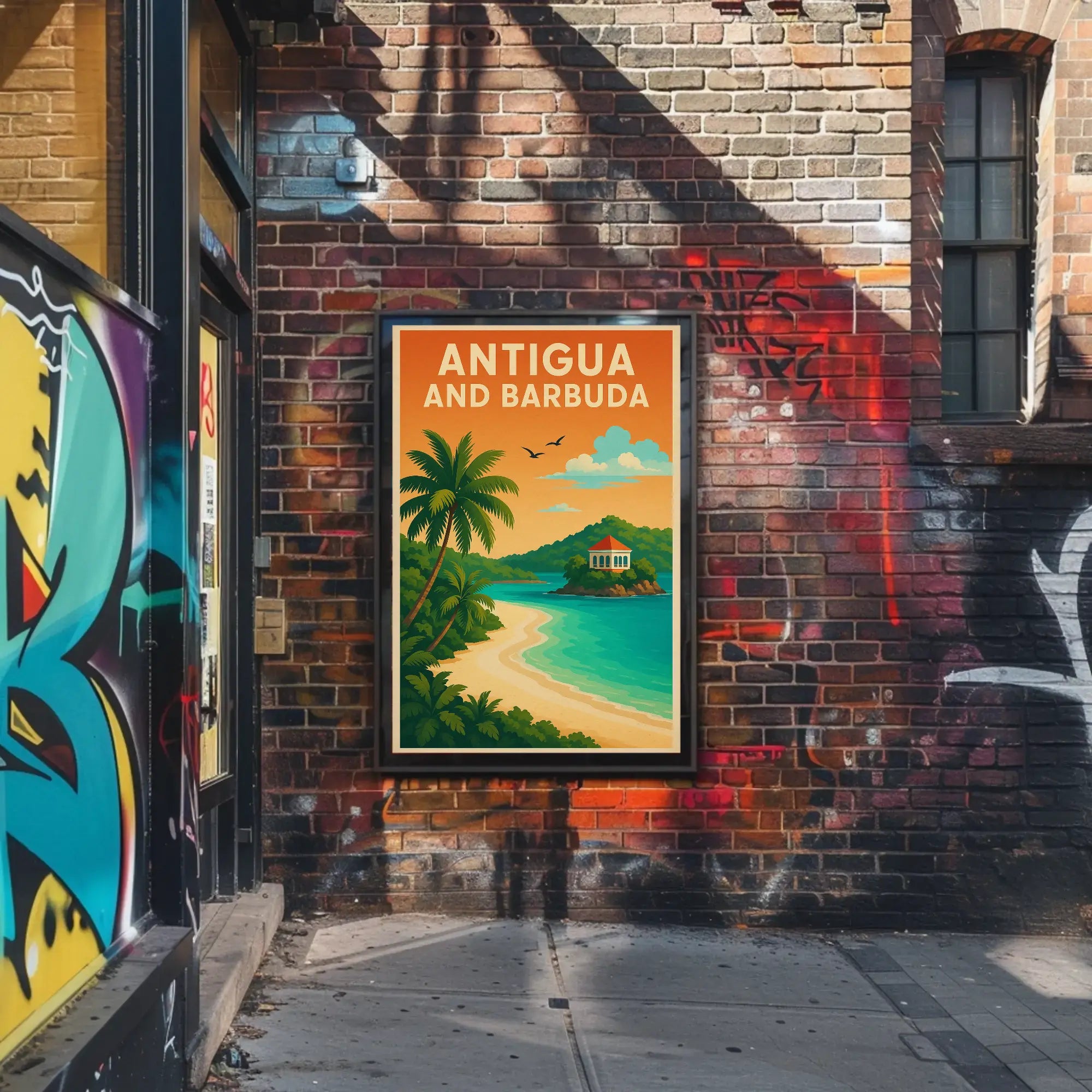 Tropical Escape Antigua Travel Vibes Poster Travel Poster PosterGoat