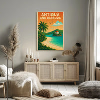 Tropical Escape Antigua Travel Vibes Poster Travel Poster PosterGoat