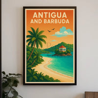 Tropical Escape Antigua Travel Vibes Poster Travel Poster PosterGoat