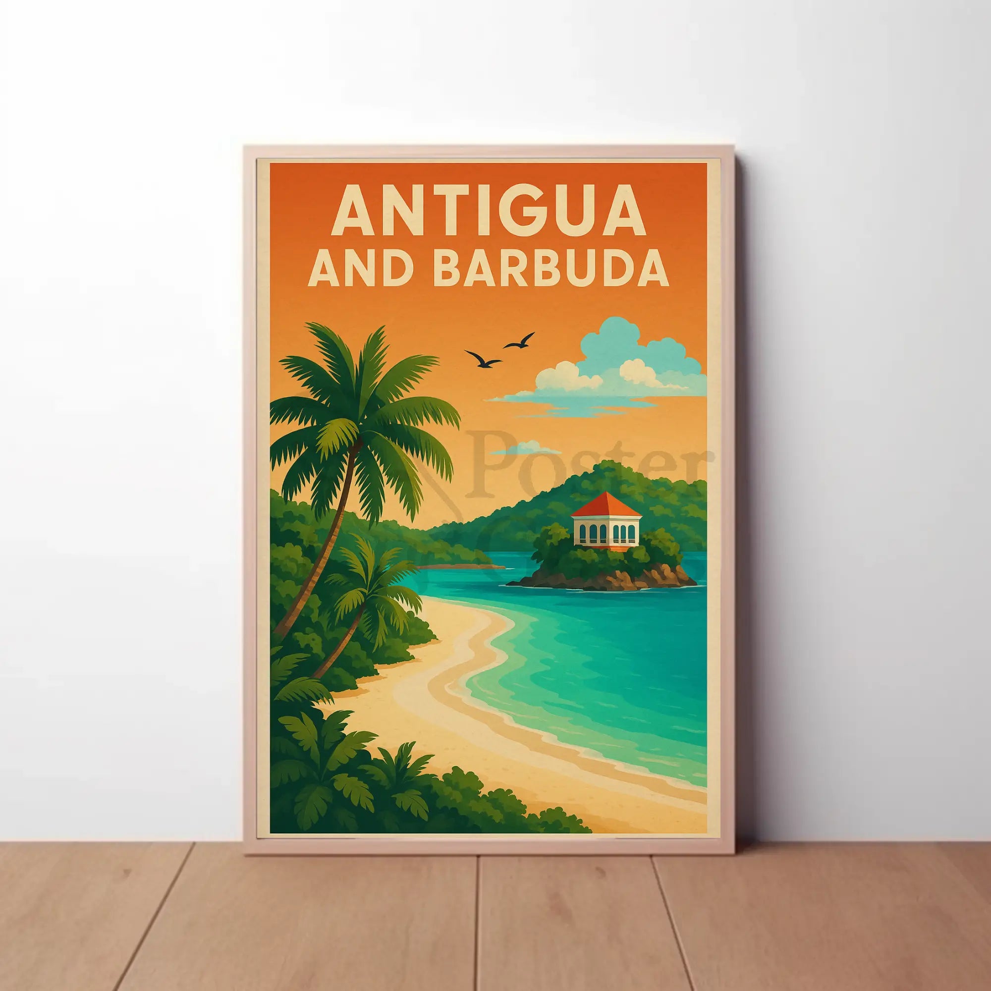 Tropical Escape Antigua Travel Vibes Poster Travel Poster PosterGoat