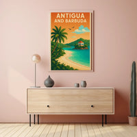 Tropical Escape Antigua Travel Vibes Poster Travel Poster PosterGoat