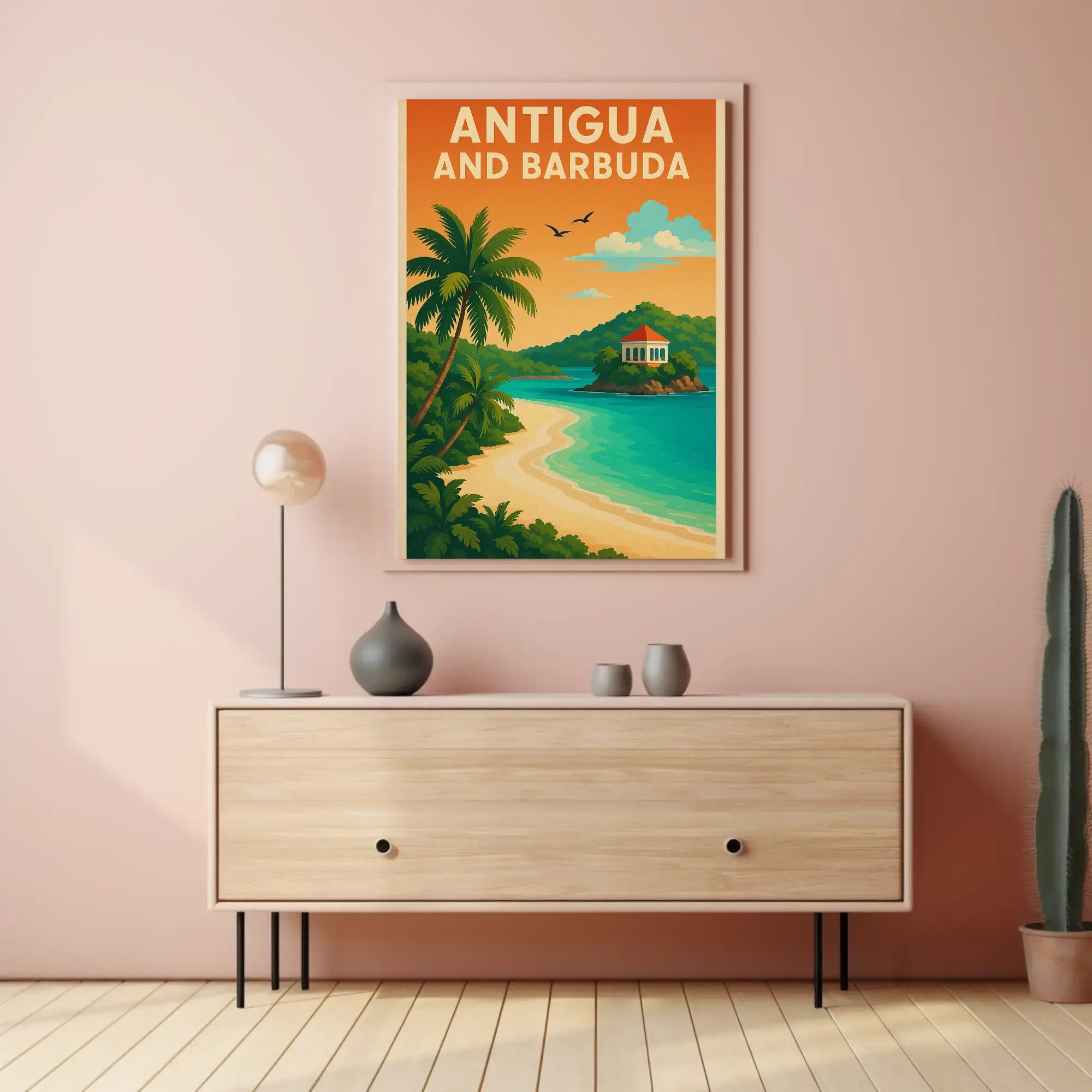 Tropical Escape Antigua Travel Vibes Poster Travel Poster PosterGoat