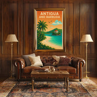 Tropical Escape Antigua Travel Vibes Poster Travel Poster PosterGoat
