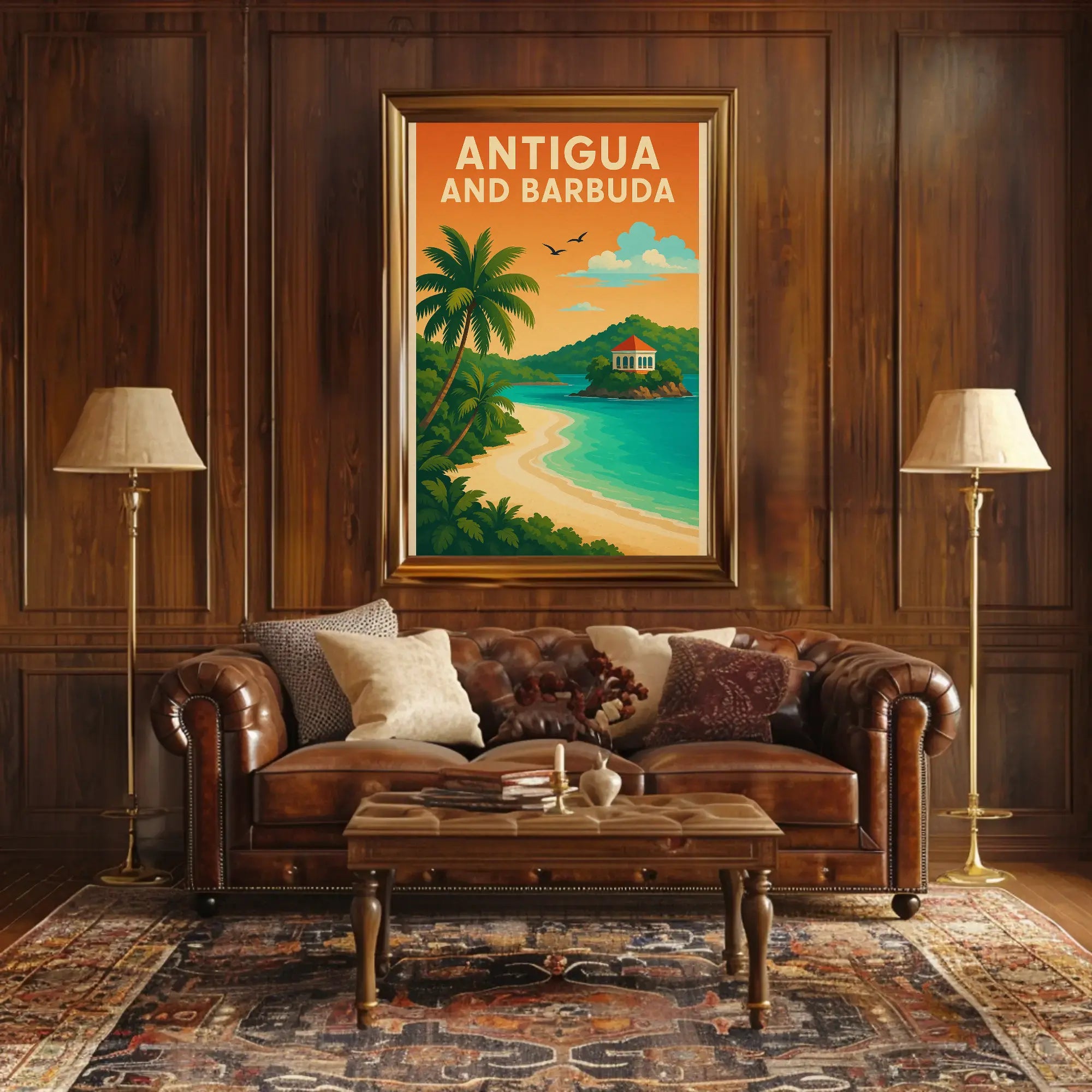 Tropical Escape Antigua Travel Vibes Poster Travel Poster PosterGoat