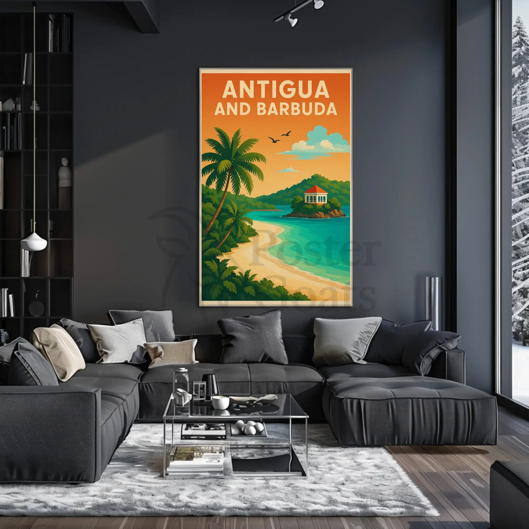 Tropical Escape Antigua Travel Vibes Poster Travel Poster PosterGoat