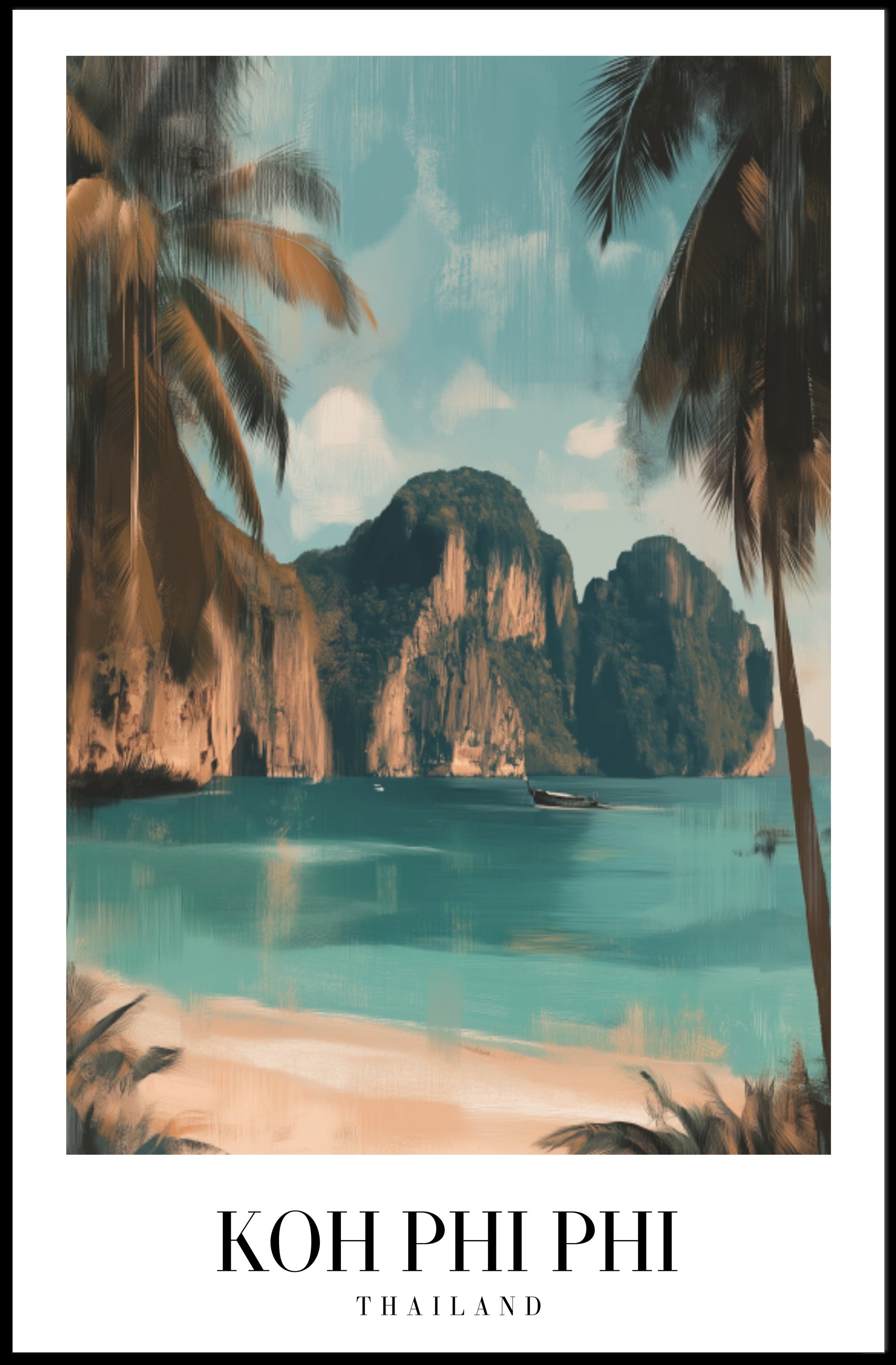 Tropical Paradise Koh Phi Phi Travel Poster PosterGoat