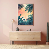Tropical Rainforest Serenity Illustration Poster - Abstract, Artistic, or Pop Culture Poster PosterGoat