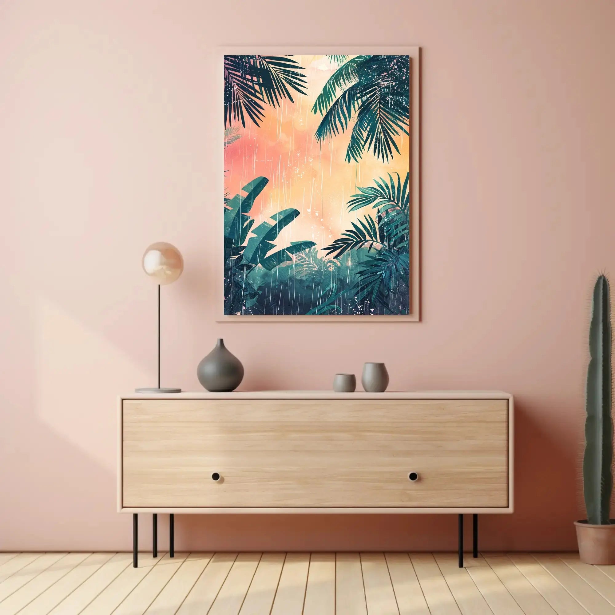 Tropical Rainforest Serenity Illustration Poster - Abstract, Artistic, or Pop Culture Poster PosterGoat