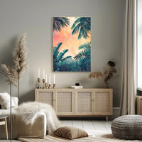 Tropical Rainforest Serenity Illustration Poster - Abstract, Artistic, or Pop Culture Poster PosterGoat