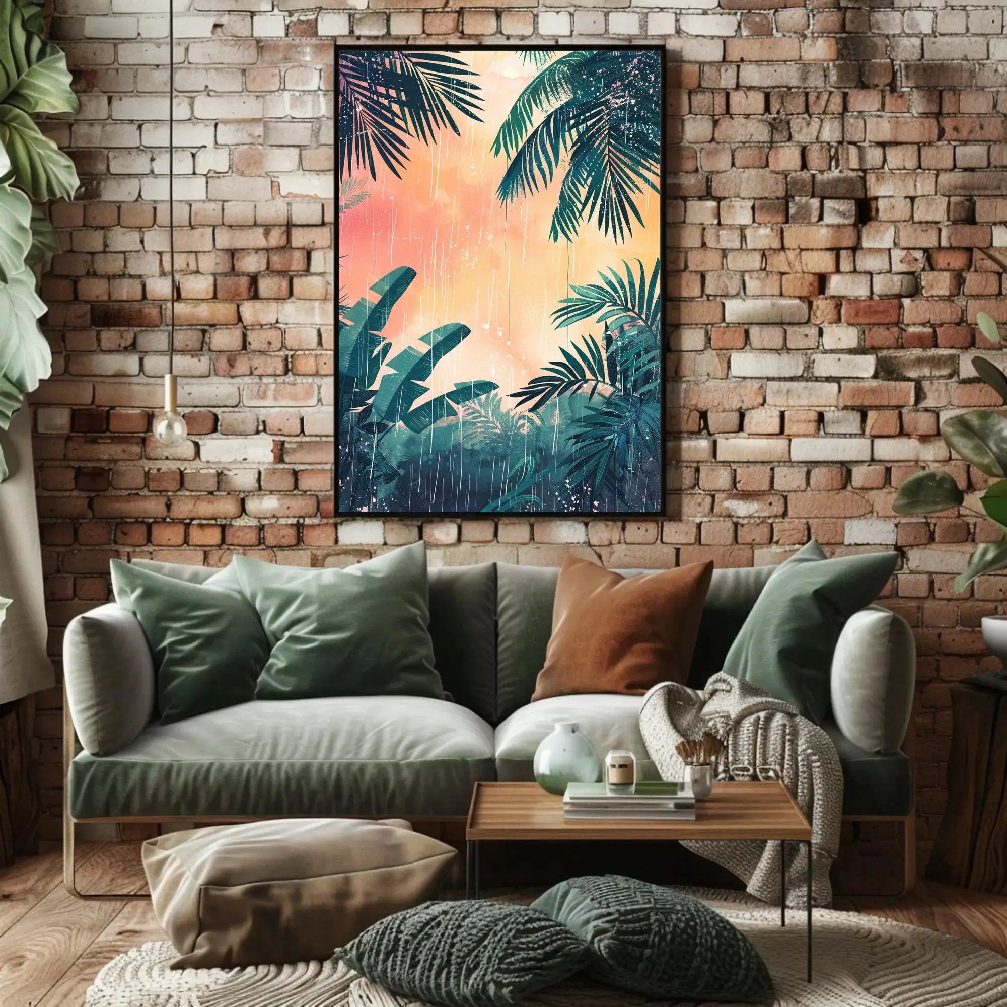 Tropical Rainforest Serenity Illustration Poster - Abstract, Artistic, or Pop Culture Poster PosterGoat