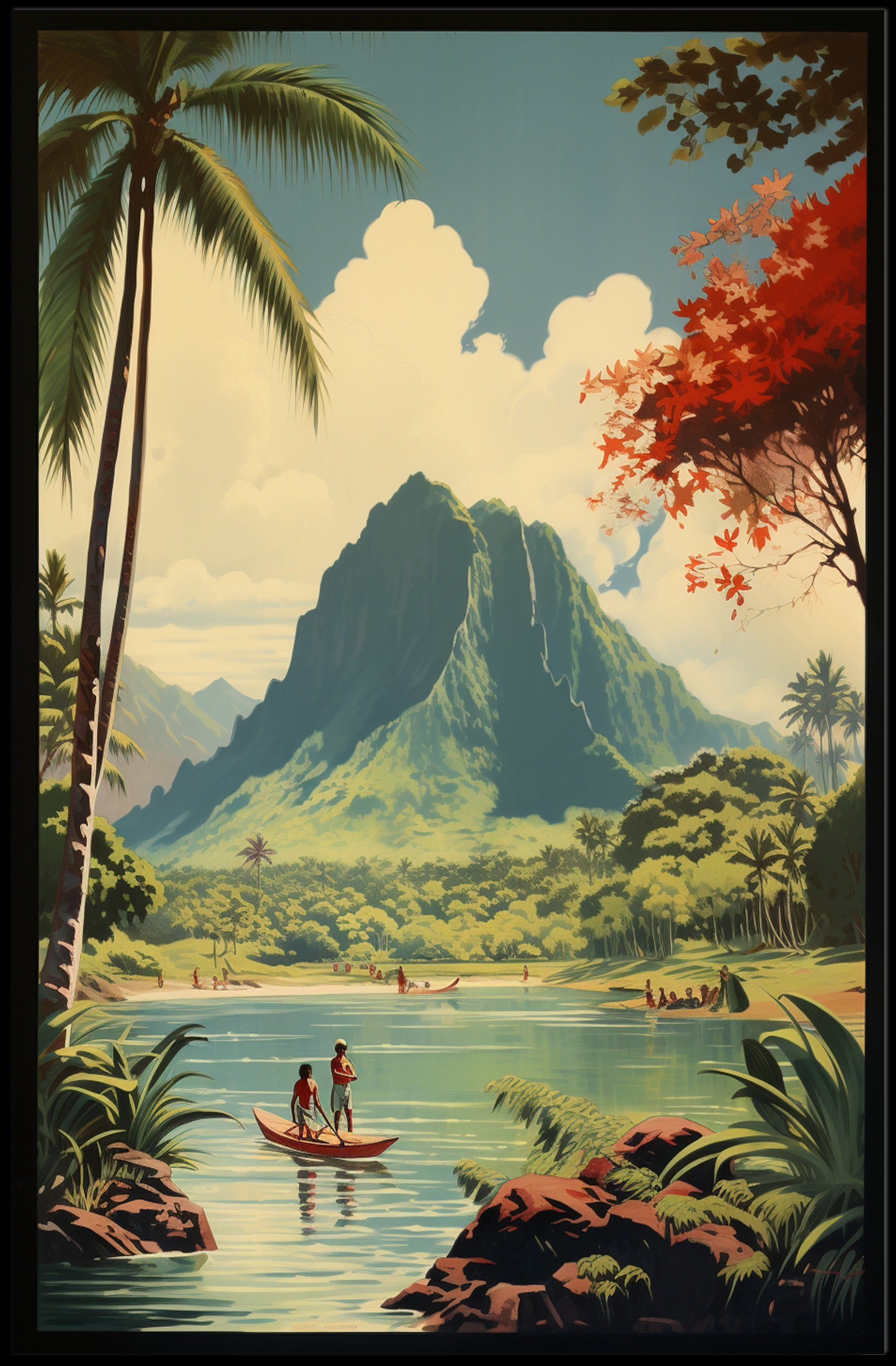Tropical Tranquility Vintage Travel Adventure Poster PosterGoat