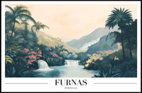 Tropical Waterfalls Landscape Art Print: Travel Poster PosterGoat