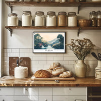 Tropical Waterfalls Landscape Art Print: Travel Poster PosterGoat