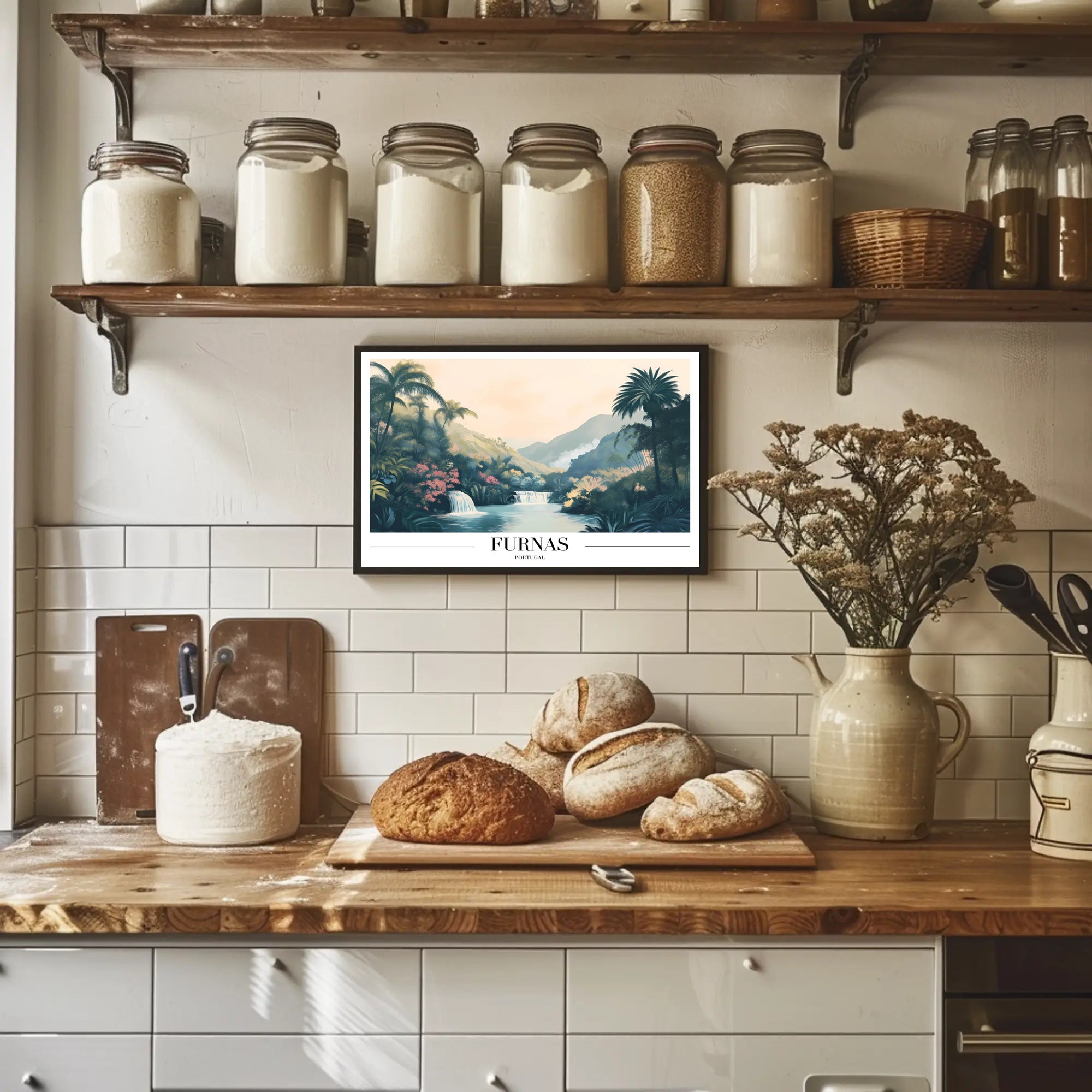 Tropical Waterfalls Landscape Art Print: Travel Poster PosterGoat