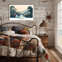 Tropical Waterfalls Landscape Art Print: Travel Poster PosterGoat