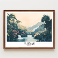 Tropical Waterfalls Landscape Art Print: Travel Poster PosterGoat