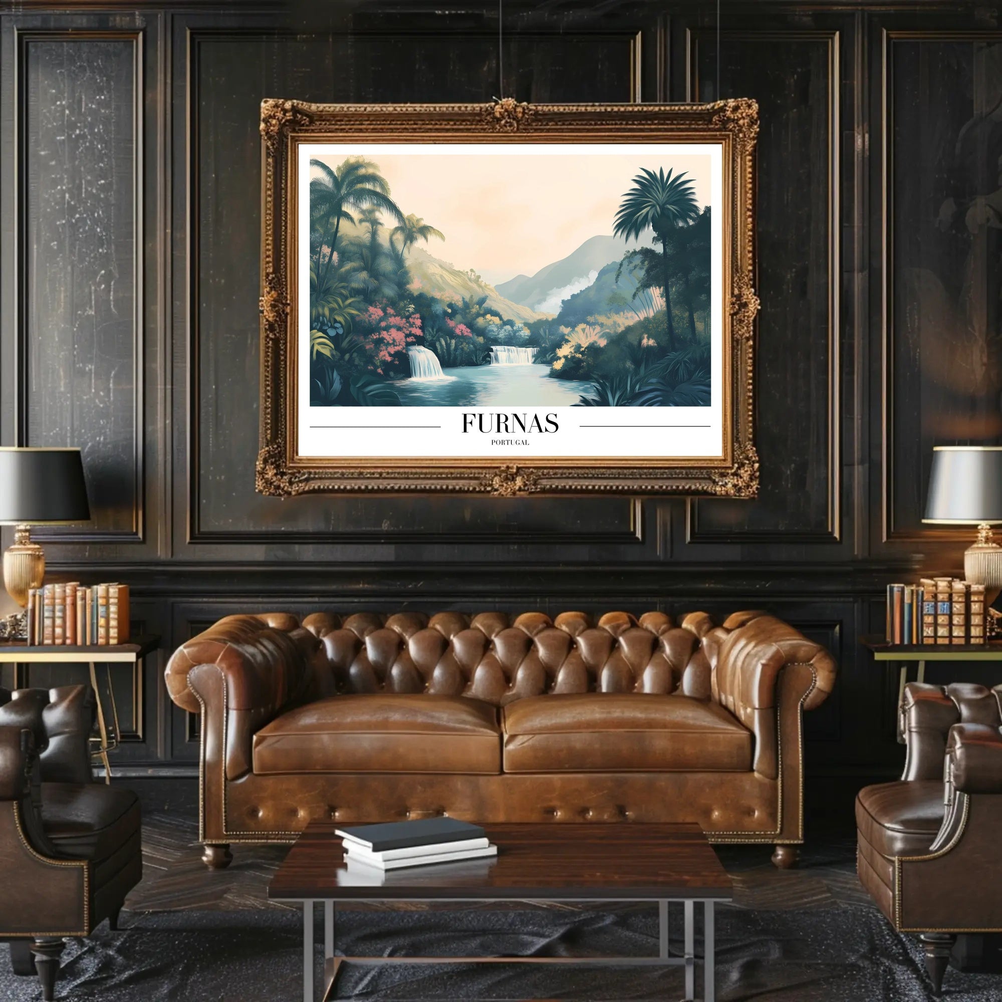 Tropical Waterfalls Landscape Art Print: Travel Poster PosterGoat