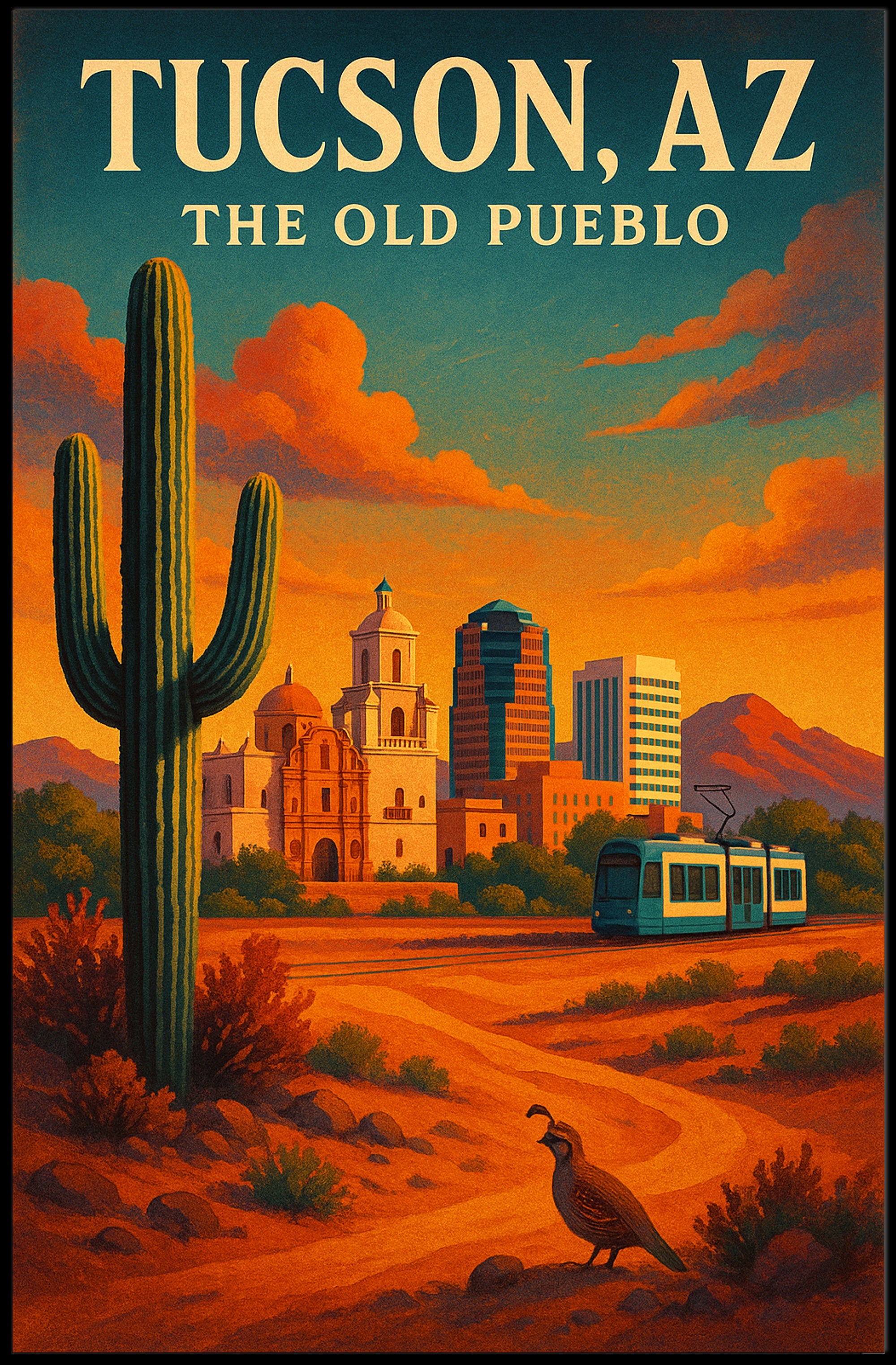 Tucson, Az The Old Pueblo Poster PosterGoat