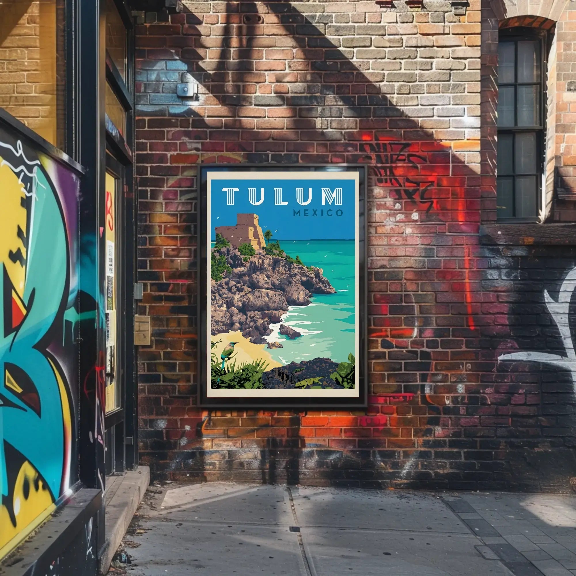 Tulum Adventure Awaits Vintage Travel Poster PosterGoat