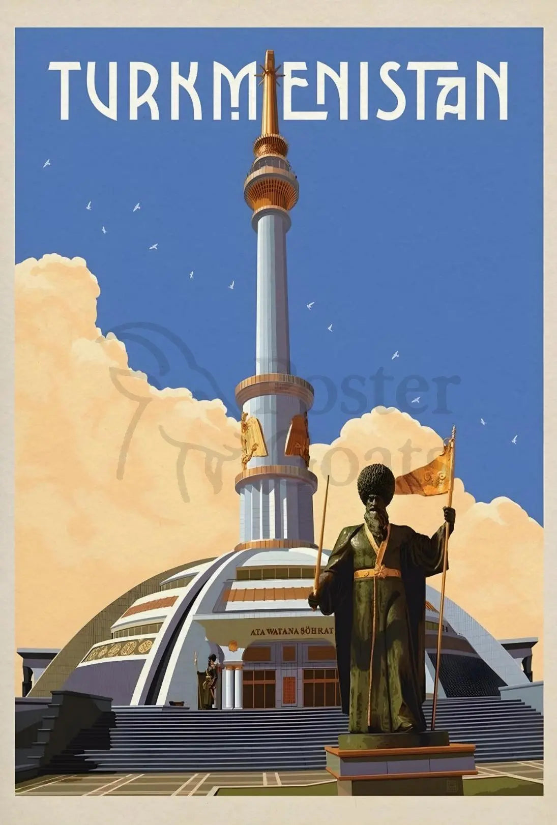 Turkmenistan Architectural Heritage Cultural or Heritage Poster PosterGoat
