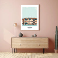 Turku Waterfront View Illustrated Travel Poster PosterGoat